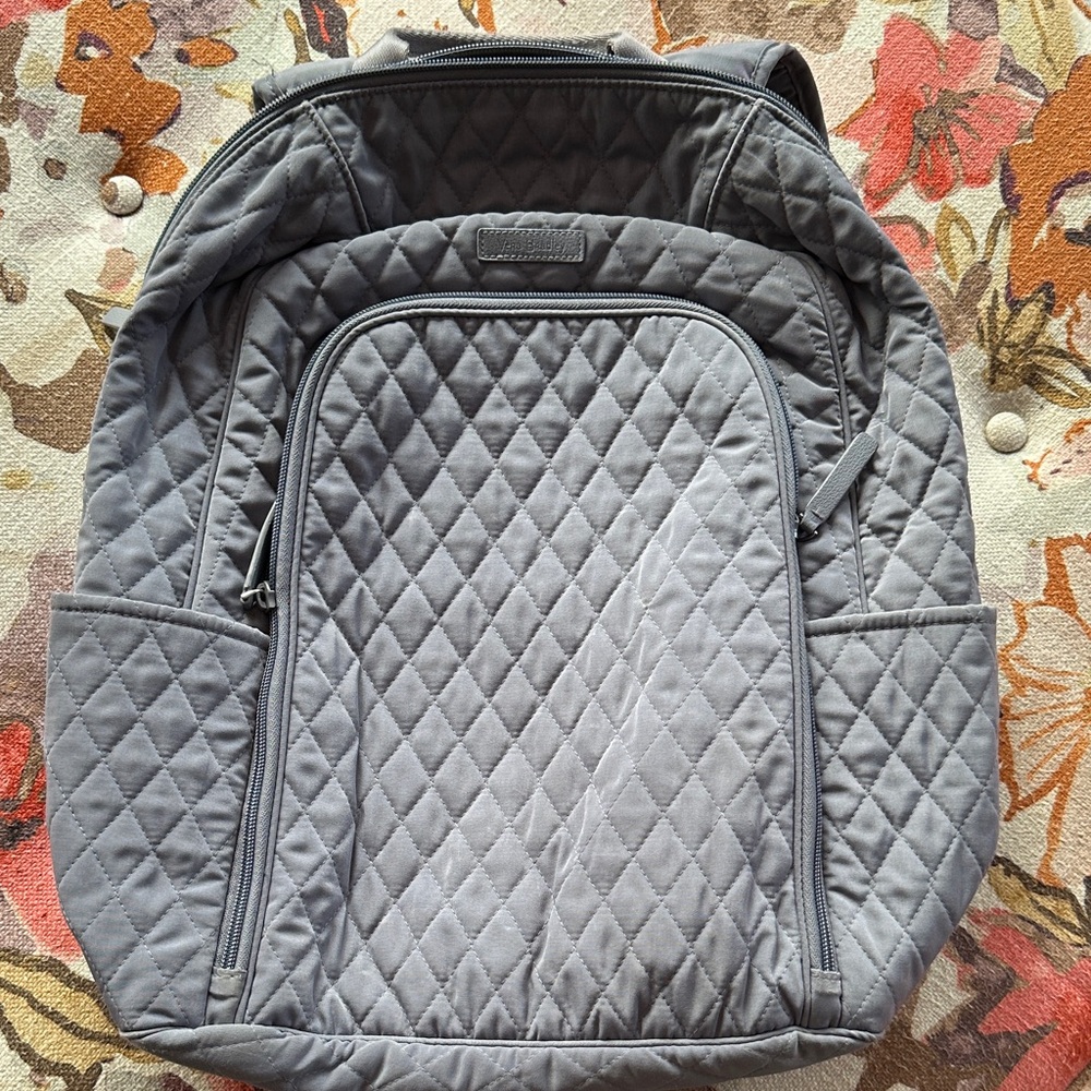 Vera Bradley Quilted Charcoal Backpack